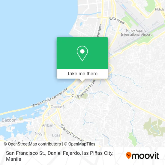 Las Pinas Philippines Map How To Get To San Francisco St., Daniel Fajardo, Las Piñas City In Las Piñas  By Bus?