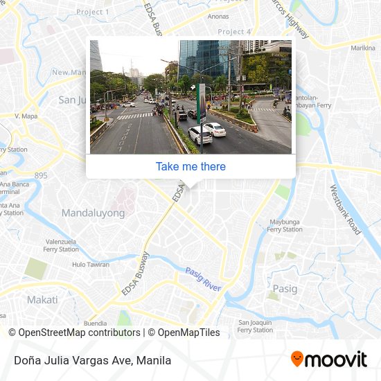 Doña Julia Vargas Ave map