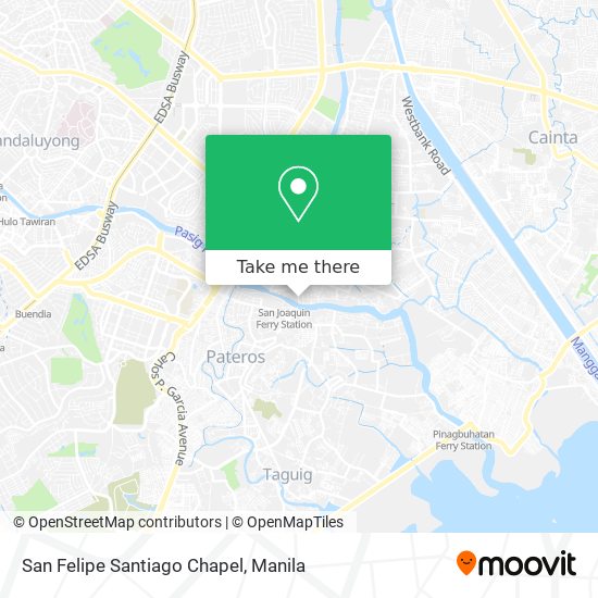 San Felipe Santiago Chapel map