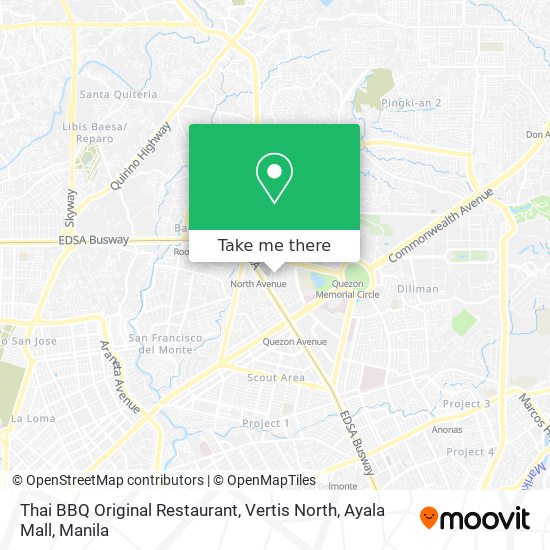 Thai BBQ Original Restaurant, Vertis North, Ayala Mall map