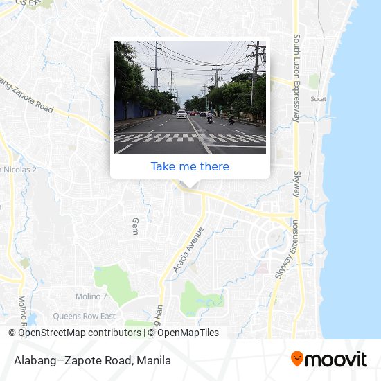 Alabang–Zapote Road map