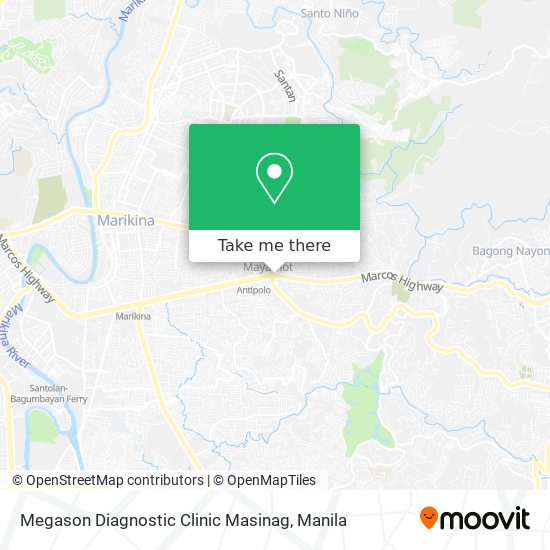 Megason Diagnostic Clinic Masinag map
