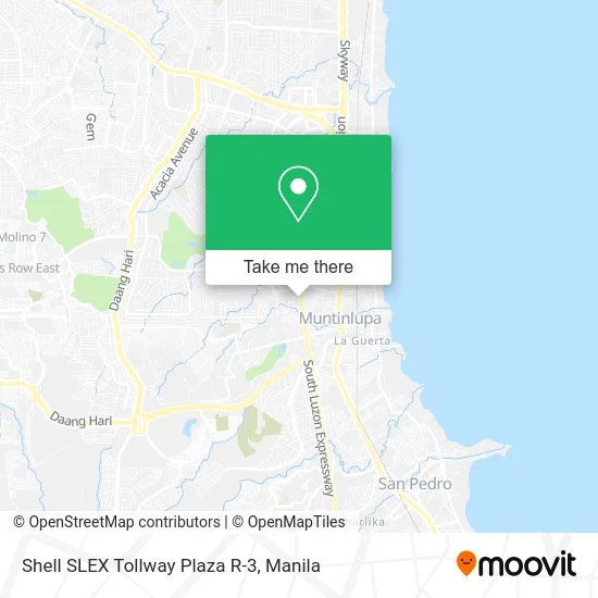 Shell SLEX Tollway Plaza R-3 map