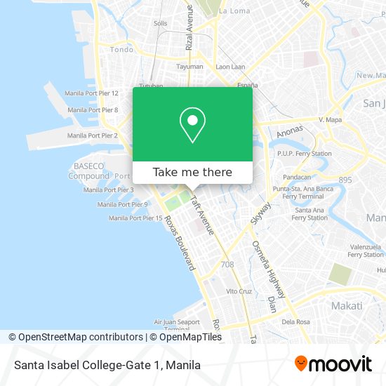 Santa Isabel College-Gate 1 map