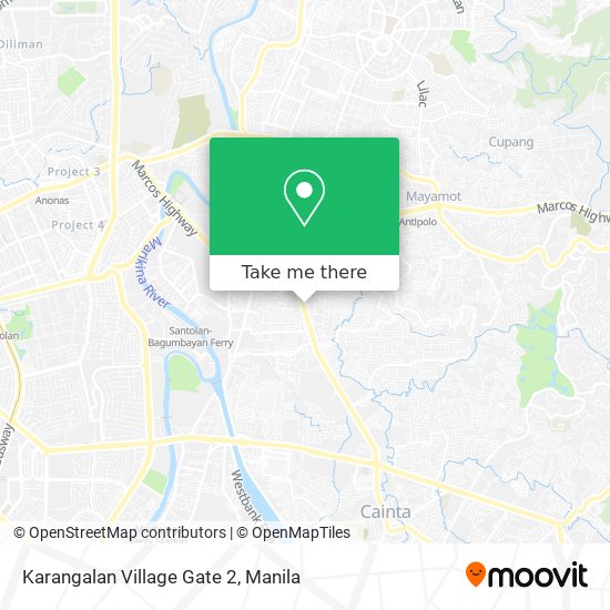 Karangalan Village Gate 2 map