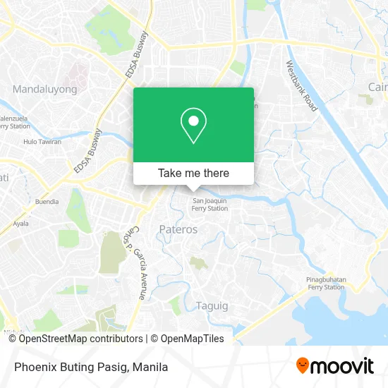 Phoenix Buting Pasig map