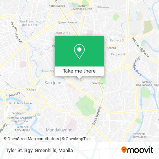 Tyler St. Bgy. Greenhills map