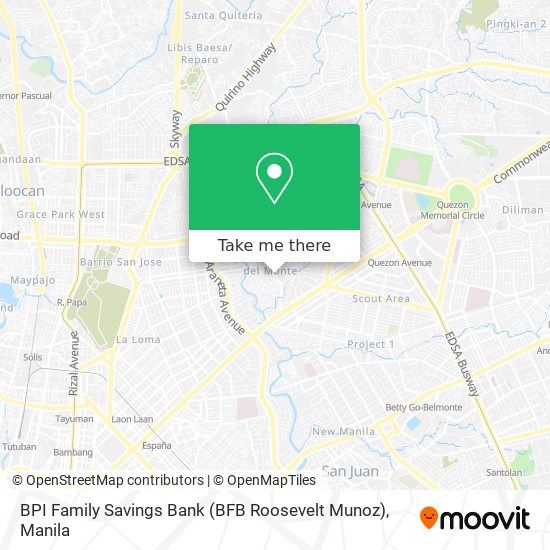 BPI Family Savings Bank (BFB Roosevelt Munoz) map