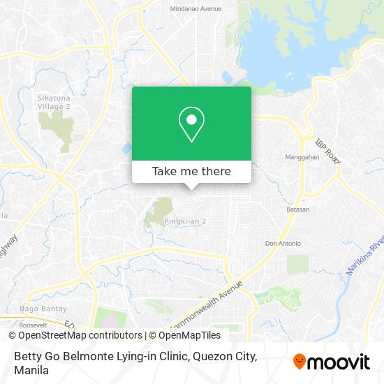 Betty Go Belmonte Lying-in Clinic, Quezon City map