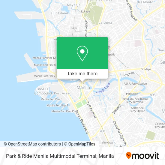 Park & Ride Manila Multimodal Terminal map