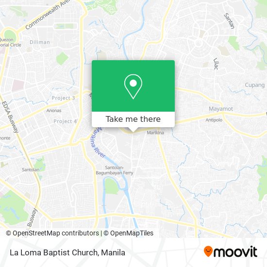 La Loma Baptist Church map