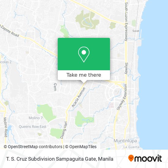 T. S. Cruz Subdivision Sampaguita Gate map