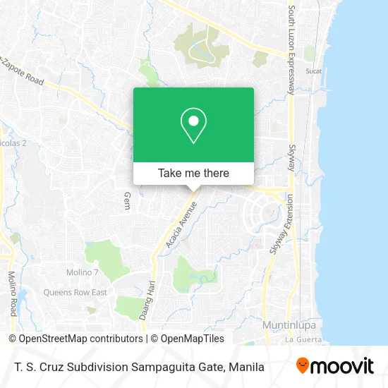 T. S. Cruz Subdivision Sampaguita Gate map