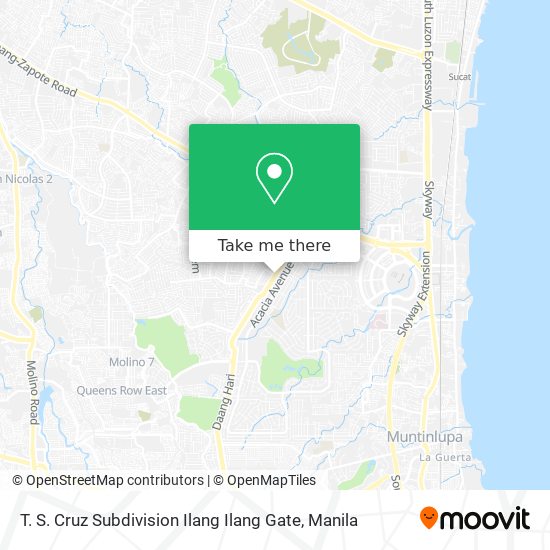 T. S. Cruz Subdivision Ilang Ilang Gate map