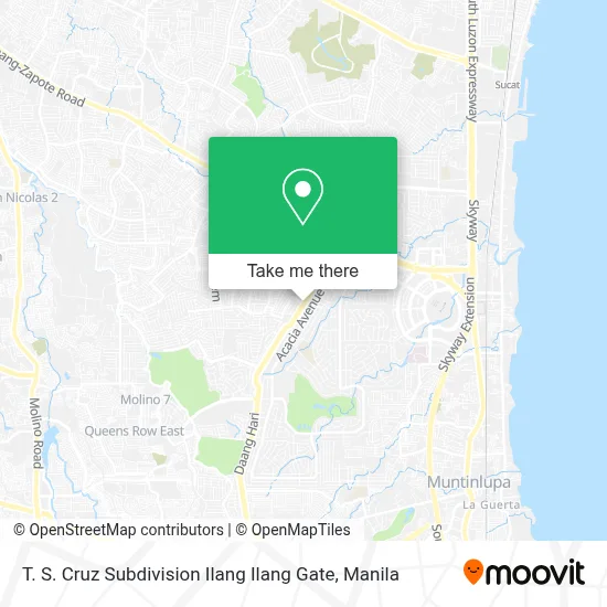 T. S. Cruz Subdivision Ilang Ilang Gate map