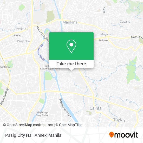 Pasig City Hall Annex map