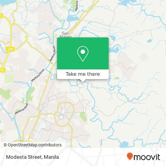 Modesta Street map