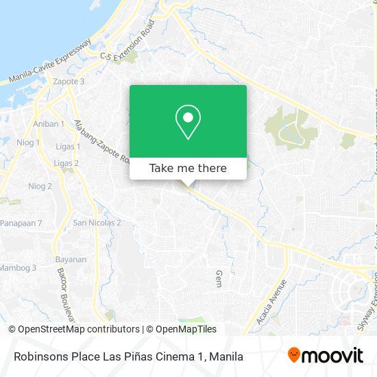 Robinsons Place Las Piñas Cinema 1 map