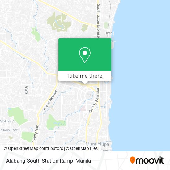 Alabang-South Station Ramp map