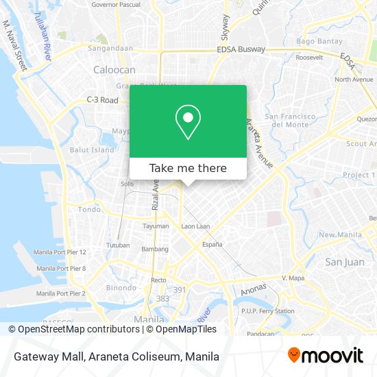 Gateway Mall, Araneta Coliseum map
