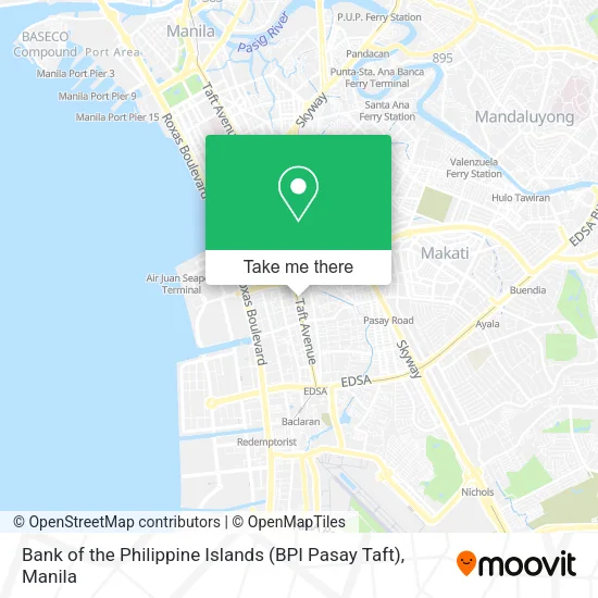 Bank of the Philippine Islands (BPI Pasay Taft) map