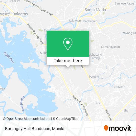 Barangay Hall Bunducan map