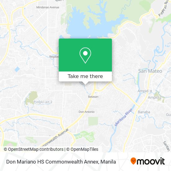 Don Mariano HS Commonwealth Annex map