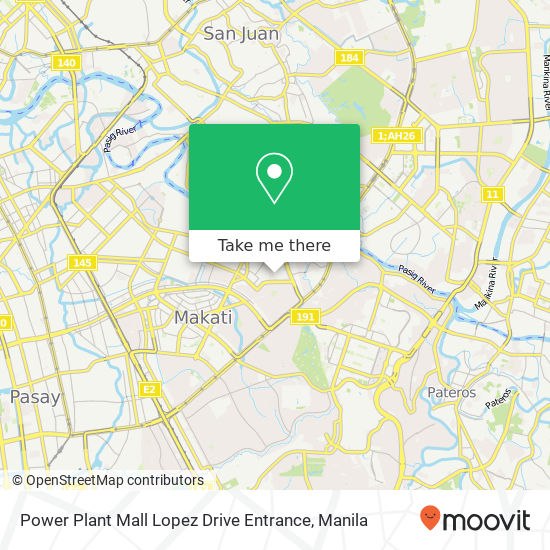 Power Plant Mall Lopez Drive Entrance map