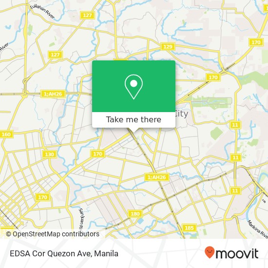 EDSA Cor Quezon Ave map
