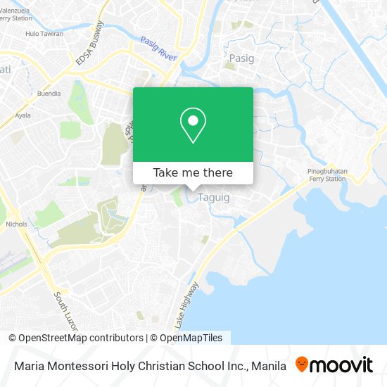 Maria Montessori Holy Christian School Inc. map