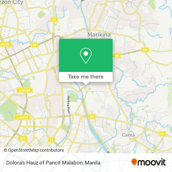 Dolora's Hauz of Pancit Malabon map