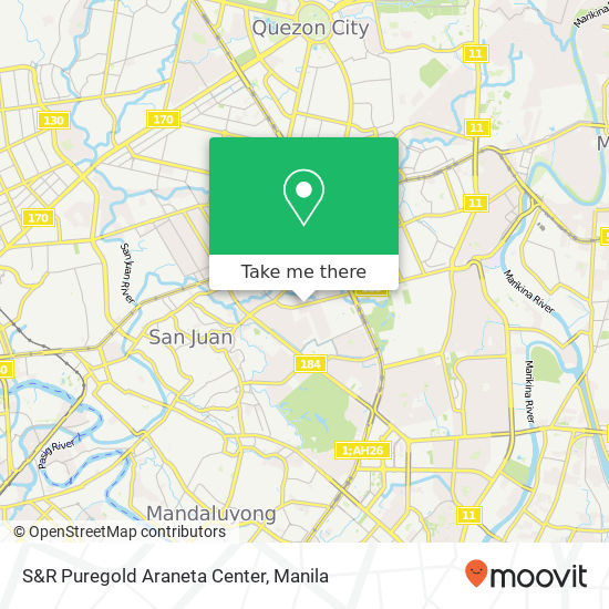 S&R Puregold Araneta Center map