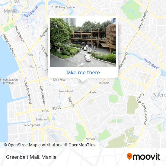 How to get to Greenbelt Mall in Makati City by Bus or Train?