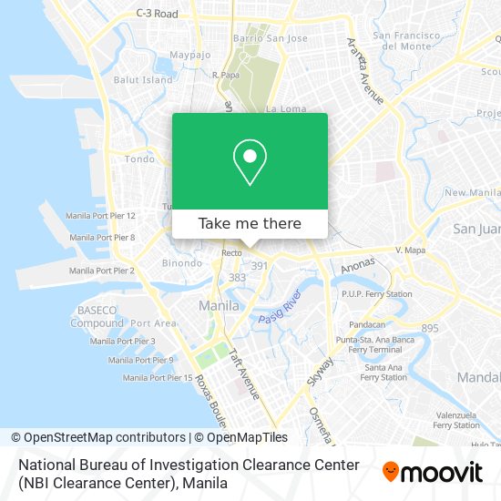 National Bureau of Investigation Clearance Center (NBI Clearance Center) map