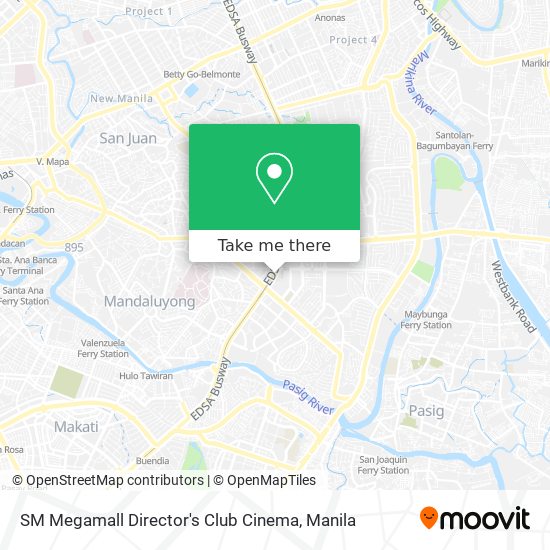 SM Megamall Director's Club Cinema map