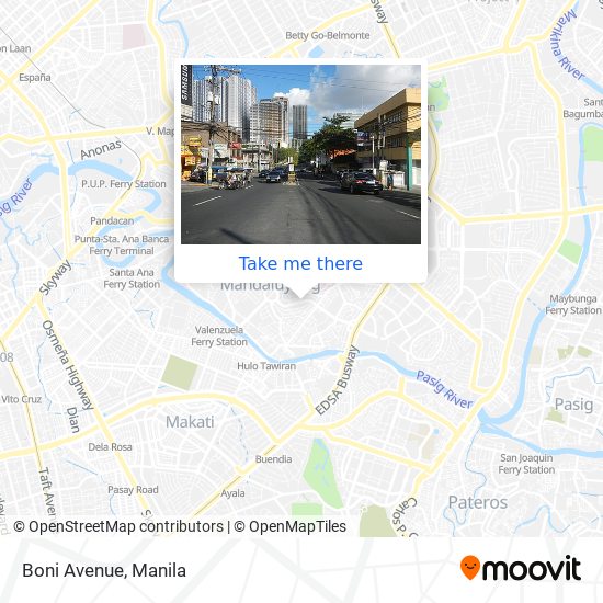 Boni Avenue map