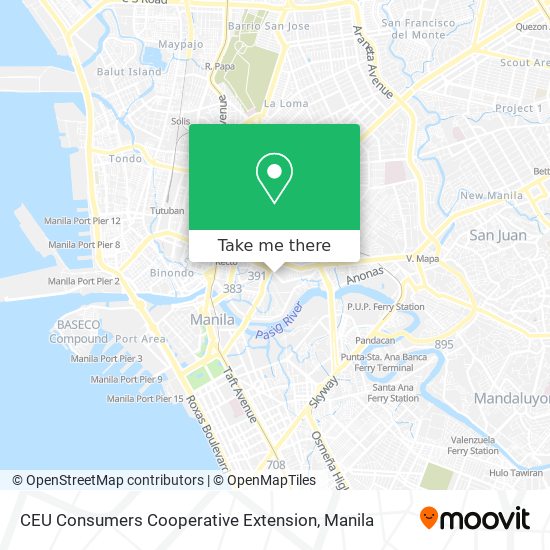 CEU Consumers Cooperative Extension map
