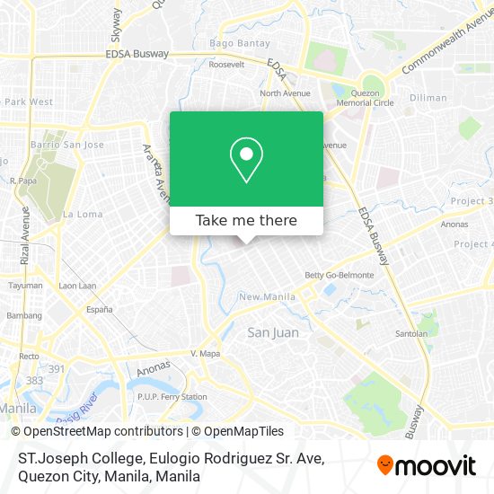 ST.Joseph College, Eulogio Rodriguez Sr. Ave, Quezon City, Manila map