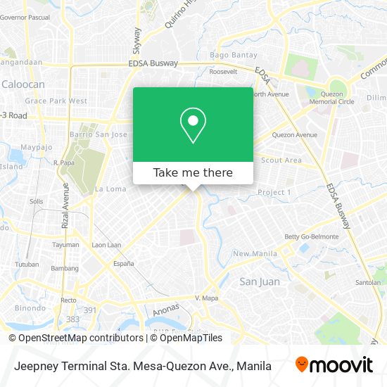 Jeepney Terminal Sta. Mesa-Quezon Ave. map
