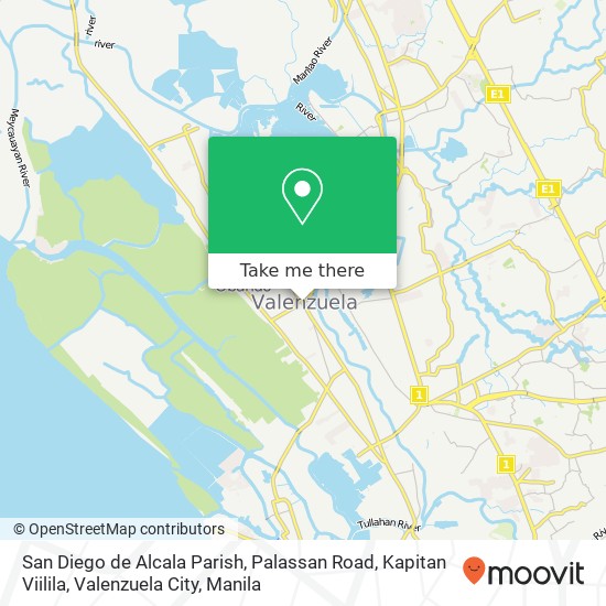 San Diego de Alcala Parish, Palassan Road, Kapitan Viilila, Valenzuela City map