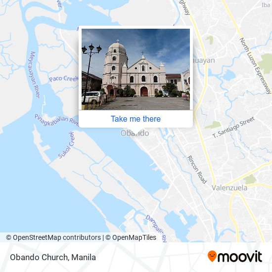 Obando Church map