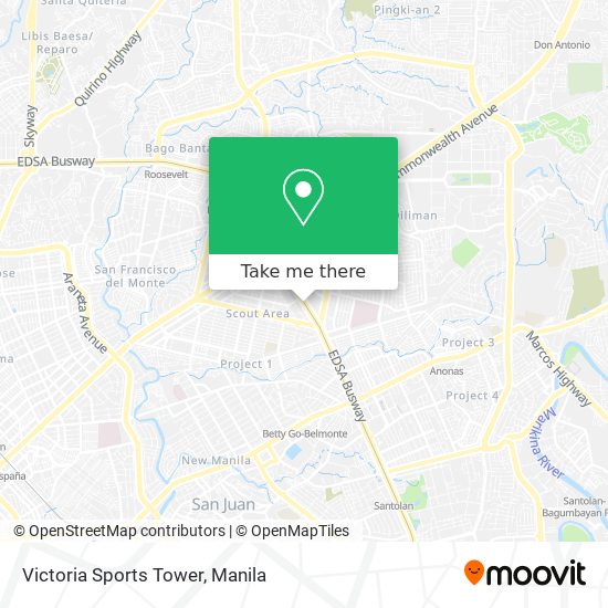 Victoria Sports Tower map