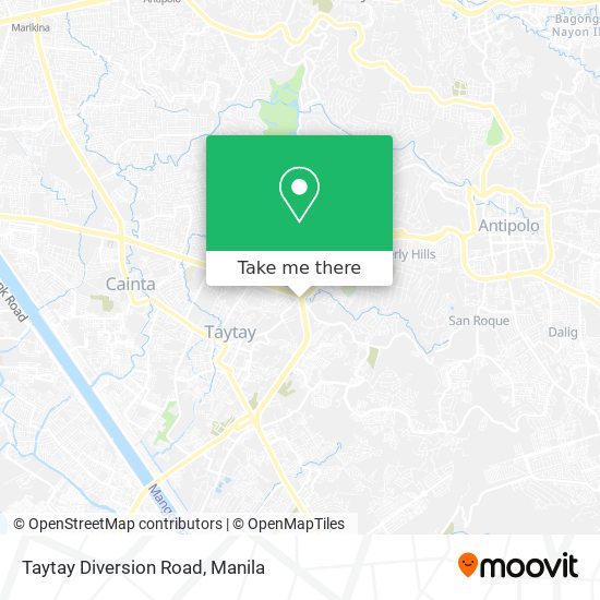 Taytay Diversion Road map