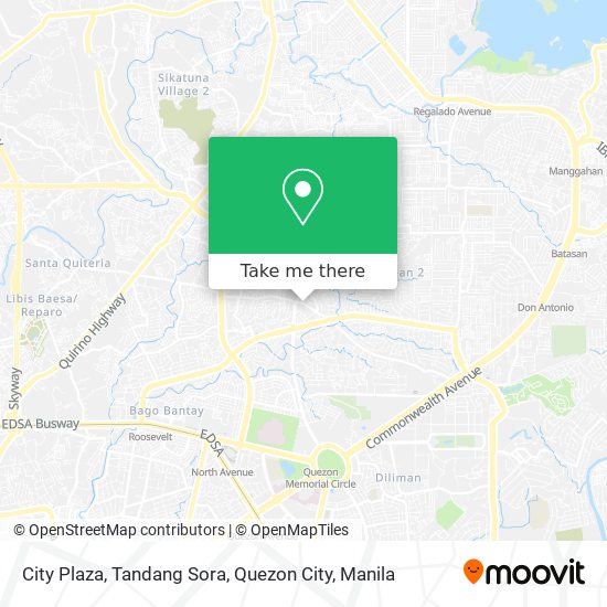 City Plaza, Tandang Sora, Quezon City map