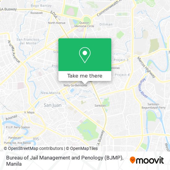 Bureau of Jail Management and Penology (BJMP) map