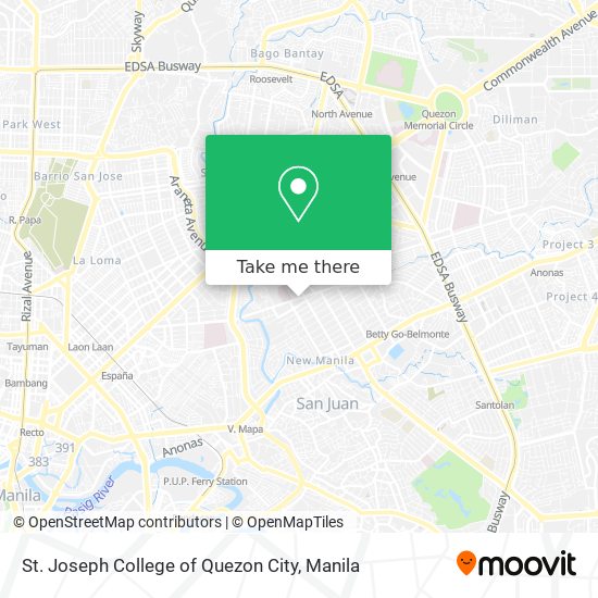 St. Joseph College of Quezon City map