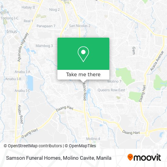 Samson Funeral Homes, Molino Cavite map
