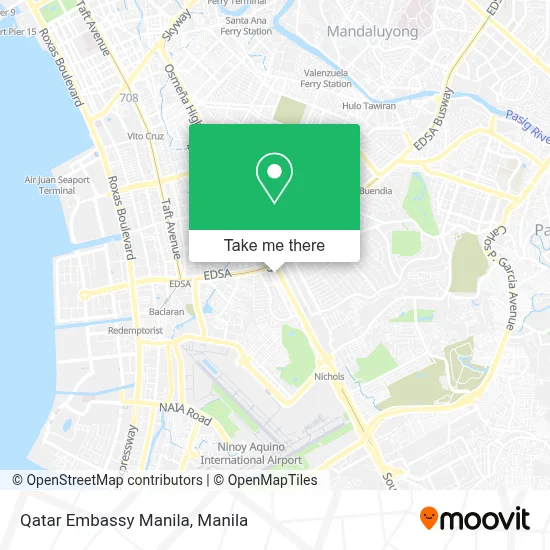 Qatar Embassy Manila map