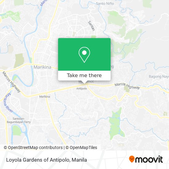 Loyola Gardens of Antipolo map