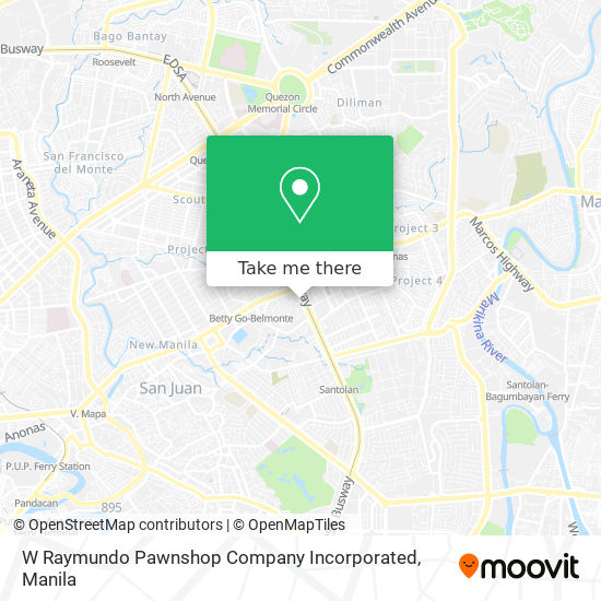W Raymundo Pawnshop Company Incorporated map